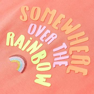 Kindershirt 104 koraalkleurig