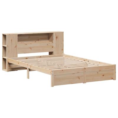 Bed met boekenkast zonder matras massief grenenhout 160x200 cm - thumbnail