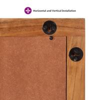 Badkamerspiegel 50x70x2,5 cm massief acaciahout en glas - thumbnail