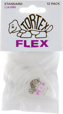 Dunlop 428P114 Tortex Flex Standard Plectrum 1.14mm 12-Pack
