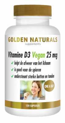 Golden Naturals Vitamine D3 Vegan 25mcg Capsules Golden Naturals Vitamine D3 Vegan 25mcg Capsules