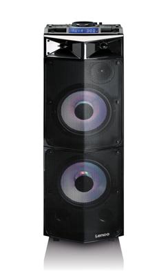 Lenco PMX-300 omroepinstallatie 250 W Trolley met PA-geluidssysteem Zwart Lenco PMX-300 omroepinstallatie 250 W Trolley met PA-geluidssysteem Zwart