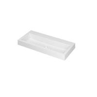 INK Momento Wastafel Polystone Zonder Kraangat - 1000x450x90 mm - Mat Wit - thumbnail