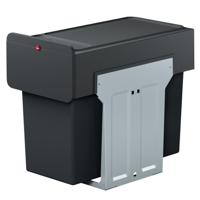 Hailo 0310-100 EcoLine Design L Inbouwafvalemmer 2x14L Zwart - thumbnail