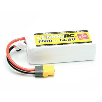 LemonRC LiPo accupack 14.8 V 1600 mAh Aantal cellen: 4 35 C Softcase XT60 LemonRC LiPo accupack 14.8 V 1600 mAh Aantal cellen: 4 35 C Softcase XT60
