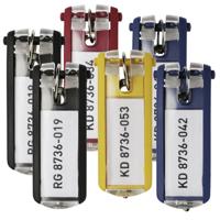 Durable sleutelhanger Key Clip, geel, pak van 6 stuks - thumbnail
