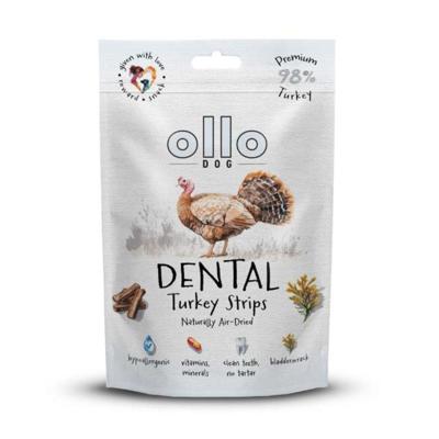 OLLO Air Dried Dental Turkey Strips - traktatie voor hond - 80g