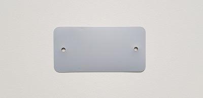 PVC labels 54x108 mm grijs 2 gaten 1000