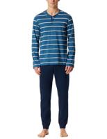 Schiesser Schiesser Heren Pyjama Long darkblue 183124 58/3XL - thumbnail