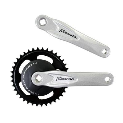 Miranda crankset alfa 1 38 tands alu nexus 95 mm disk zwart/gepolijst