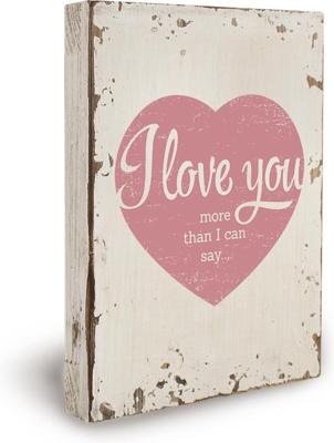 Houten Decoratiebord - I love you