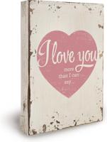 Houten Decoratiebord - I love you - thumbnail
