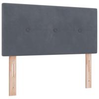 Boxspringbed met donkergrijs fluwelen matras 80x200 cm - thumbnail