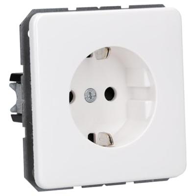 Jung CD1520KIWW Wandcontactdoos met randaarde Inzetstuk 1-voudig Alpine-wit 1 stuk(s)