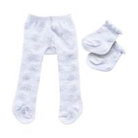 Heless Poppenmaillot met sokken - sneeuwvlokken, 35-45 cm - thumbnail