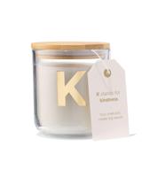 HEMA Kaars in glas Ø8x10cm letter K - thumbnail