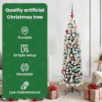 VidaXL Kunstkerstboom groen 150 cm pvc en staal en kunststof - thumbnail
