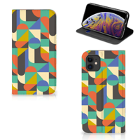 Apple iPhone 11 Hoesje met Magneet Funky Retro - thumbnail