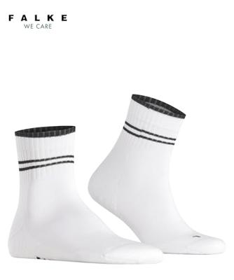 FALKE Run Rib Legacy Unisex Korte sok - Quarter sokken katoen - Badstof zool - Sportsokken wit