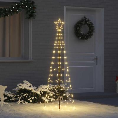 LED Kerstboom met 390 LED met grondpennen Warmwit 250 cm IJzer LED Kerstboom met 390 LED met grondpennen Warmwit 250 cm IJzer