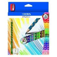 Lyra Groove dunne kleurpotloden, l: 18 cm, vulling 3,3 mm, diverse kleuren, 24 stuk/ 1 doos - thumbnail