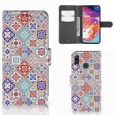 Samsung Galaxy A70 | Bookcase | Tiles Color