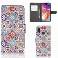 Samsung Galaxy A70 | Bookcase | Tiles Color - thumbnail