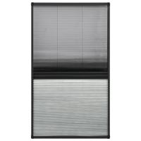 Raamhor plissé met verduistering 80x160 cm aluminium - thumbnail