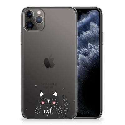Apple iPhone 11 Pro Max Telefoonhoesje met Naam Cat Good Day Apple iPhone 11 Pro Max Telefoonhoesje met Naam Cat Good Day