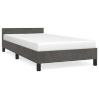 Bedframe zonder matras 90x200 cm fluweel donkergrijs - thumbnail