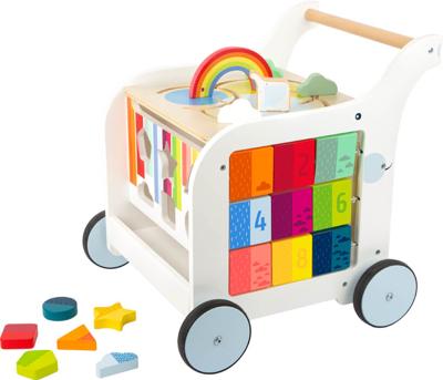 Small Foot Houten Baby Loopwagen Bloemen - thumbnail