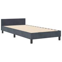 Bedframe met hoofdeinde Donkergrijs 80 x 200 cm Fluweel - thumbnail