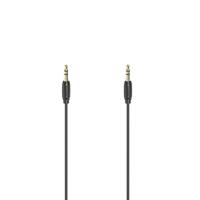 Hama Audiokabel, 3,5 mm jack - 3.5mm jack stereo, verguld, ultradun, 0,5 m Mini jack kabel Zwart - thumbnail