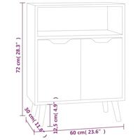 Dressoir 60x30x72 cm spaanplaat gerookt eiken - thumbnail