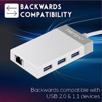 TRENDnet USB 3.0 naar 1* Gbit Ethernet-adapter en 3* USB 3.0 - thumbnail
