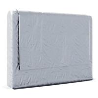 VidaXL Haardhoutrek met regenhoes 200x25x150 cm gegalvaniseerd staal - thumbnail