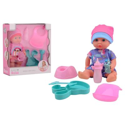 Baby Rose drink- en plaspop 20cm, 2 assorti
