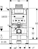 Geberit Duofix Omega inbouwreservoir - 82cm - voor wand wc - met Omega inbouwreservoir 12 cm 111.010.00.2 - thumbnail