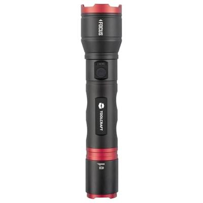 TOOLCRAFT Handlamp werkt op Li-ion oplaadbare batterij of batterijgevoed Verstelbaar, Instelbare puntgrootte, Met stroboscoopfunctie, Met USB-poort 1200 lm 6.5