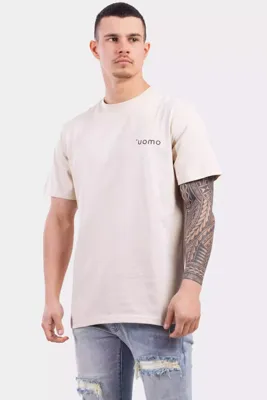 24 Uomo Basic T-Shirt Zand Heren - Maat XL - Kleur: Sand | Soccerfanshop
