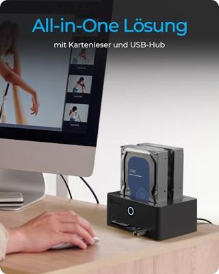 ICY BOX IB-1233CL-CR USB 3.2 Gen 1 (3.1 Gen 1) Type-A Zwart ICY BOX IB-1233CL-CR USB 3.2 Gen 1 (3.1 Gen 1) Type-A Zwart