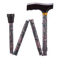 Dynalife opvouwbare aluminium wandelstok paisley 74-84 cm - thumbnail