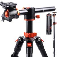 K&F Concept statief T254A4 185cm met monopod en kantelbare arm - thumbnail