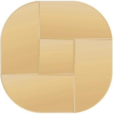 Len-Fra wandspiegel munch goudkleurig 100 x 100 cm | 2 stuks