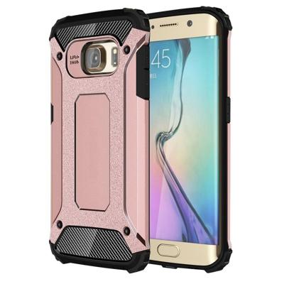 Voor Samsung Galaxy S6 Edge / G925 harde Armor TPU + PC combinatie hoesje (Rose Goud)