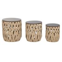 Set van 3 tafels Home ESPRIT Bruin 40 x 40 x 45 cm (3 Onderdelen) - thumbnail