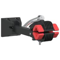 VidaXL Fietsreparatiehouder inklapbaar wandmontage rood en zwart staal - thumbnail