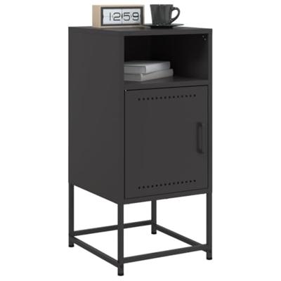 Nachtkastje 36x39x78 cm staal zwart