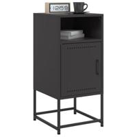 Nachtkastje 36x39x78 cm staal zwart - thumbnail