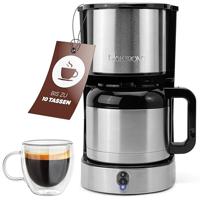 Clatronic KA 3805 Edelstahl-schwarz Koffiezetapparaat RVS Capaciteit koppen: 10 Met thermoskan - thumbnail